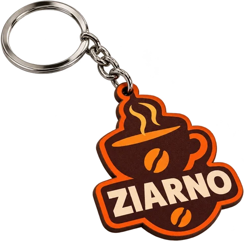 Brelok NFC z logo: Kawiarnia Ziarno (przykładowy projekt)