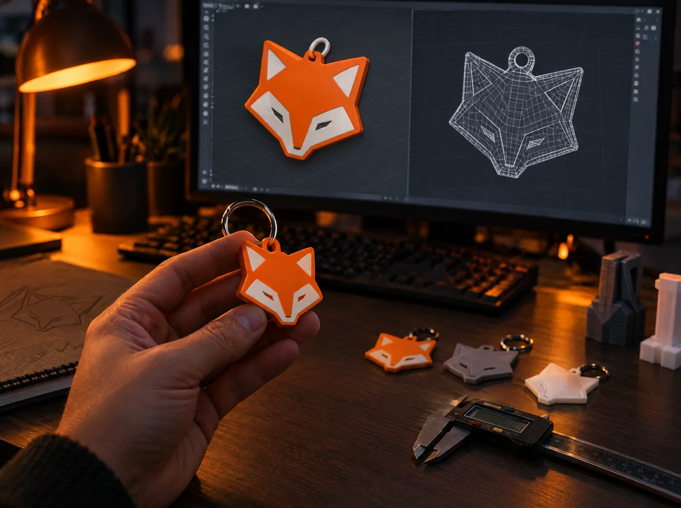 Projektowanie modelu 3D breloka w programie CAD
